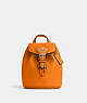 COACH®,AMELIA CONVERTIBLE BACKPACK,Leather,Everyday,Silver/Bright Mandarin,Front View
