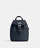 COACH®,AMELIA CONVERTIBLE BACKPACK,Leather,Everyday,Silver/Denim,Front View