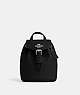 COACH®,AMELIA CONVERTIBLE BACKPACK,Leather,Everyday,Silver/Black,Front View