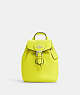 COACH®,AMELIA CONVERTIBLE BACKPACK,Leather,Everyday,Silver/Bright Yellow,Front View