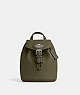 COACH®,AMELIA CONVERTIBLE BACKPACK,Leather,Everyday,Silver/Olive Drab,Front View