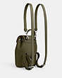 COACH®,AMELIA CONVERTIBLE BACKPACK,Leather,Everyday,Silver/Olive Drab,Angle View