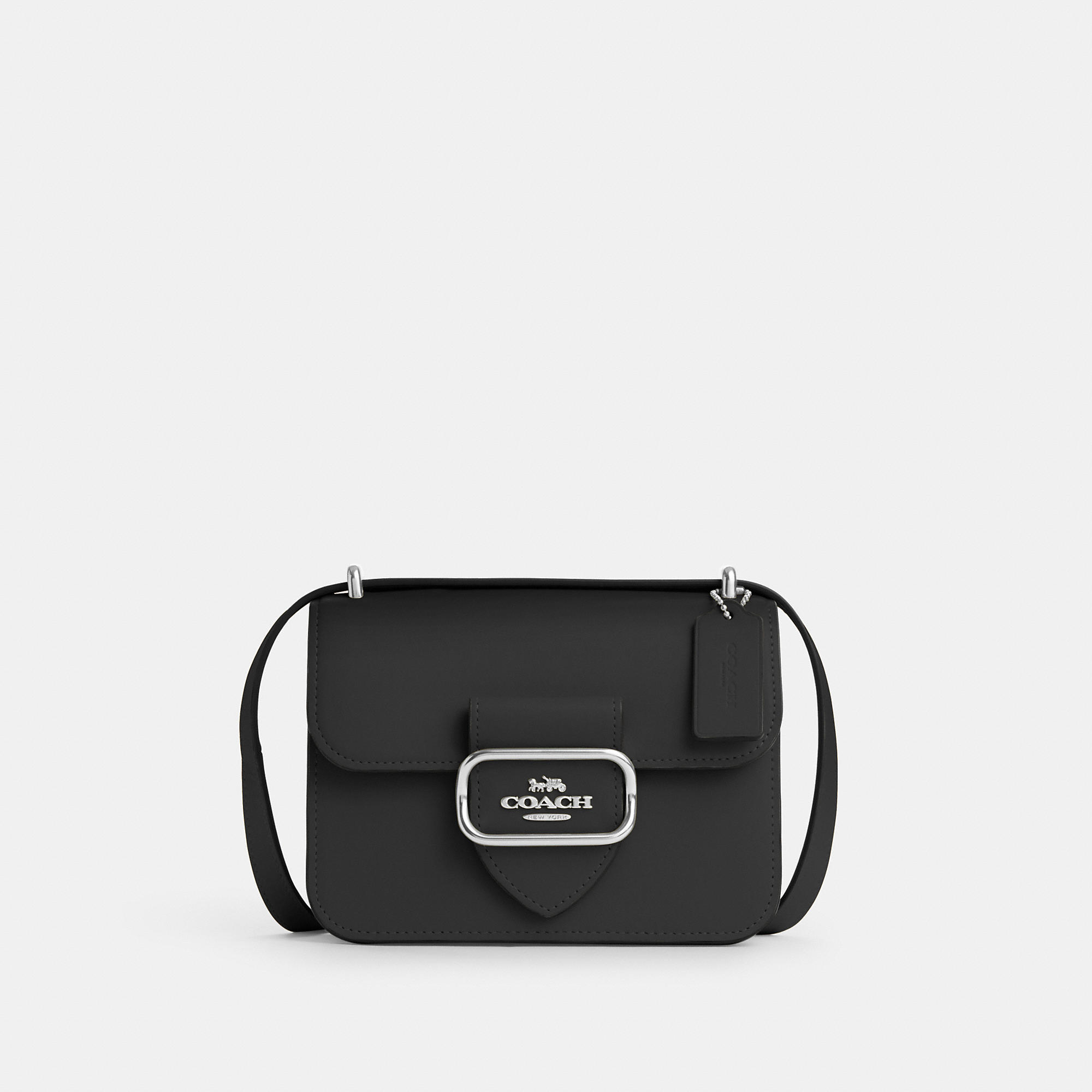 Shop Coach Outlet Morgan Square Crossbody Bag In Black