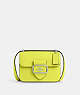 COACH®,MORGAN SQUARE CROSSBODY,Leather,Small,Anniversary,Silver/Bright Yellow,Front View