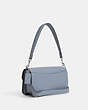 COACH®,MORGAN SHOULDER BAG,Leather,Silver/Grey Mist,Angle View