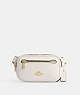 COACH®,MINI BELT BAG,Leather,Travel,Gold/Chalk,Front View