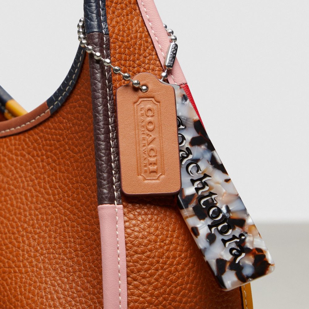 Coach Ergo Shoulder Bag In Topia Leather With Upcrafted Scrap Binding