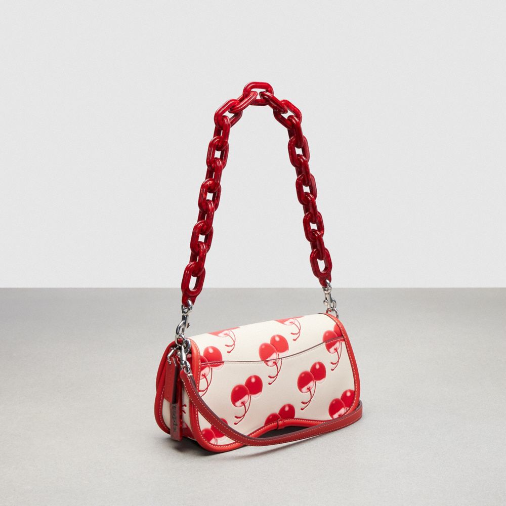 Wavy Dinky In Coachtopia Leather With Strawberry Print