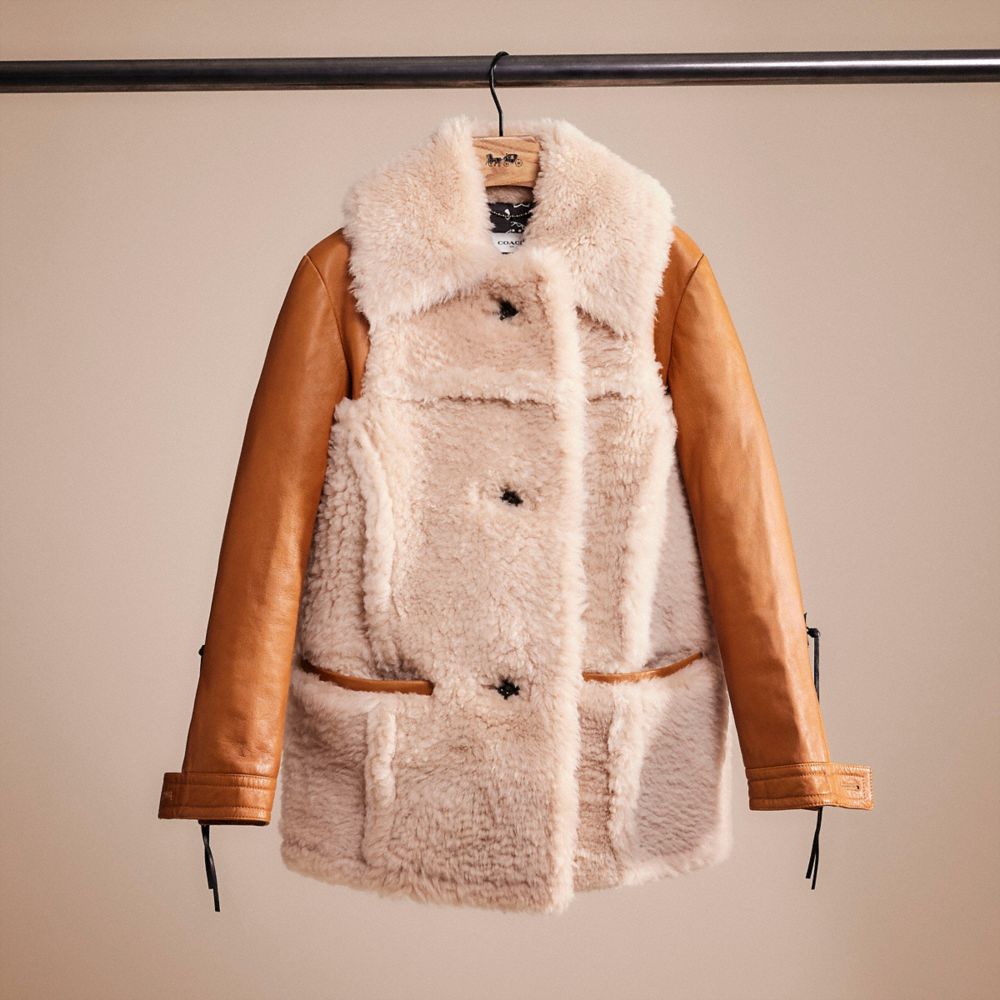 Restored Shearling Leather Coat | COACH®