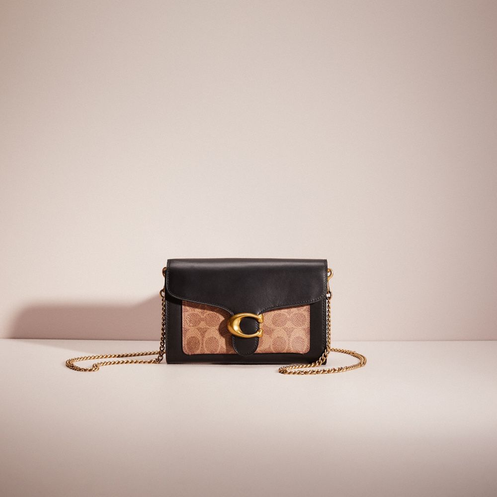 Restored Tabby Chain Clutch In Colorblock Signature Canvas COACH®