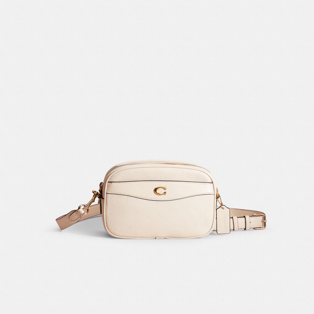 Coach Restored Camera Bag In Brass/chalk