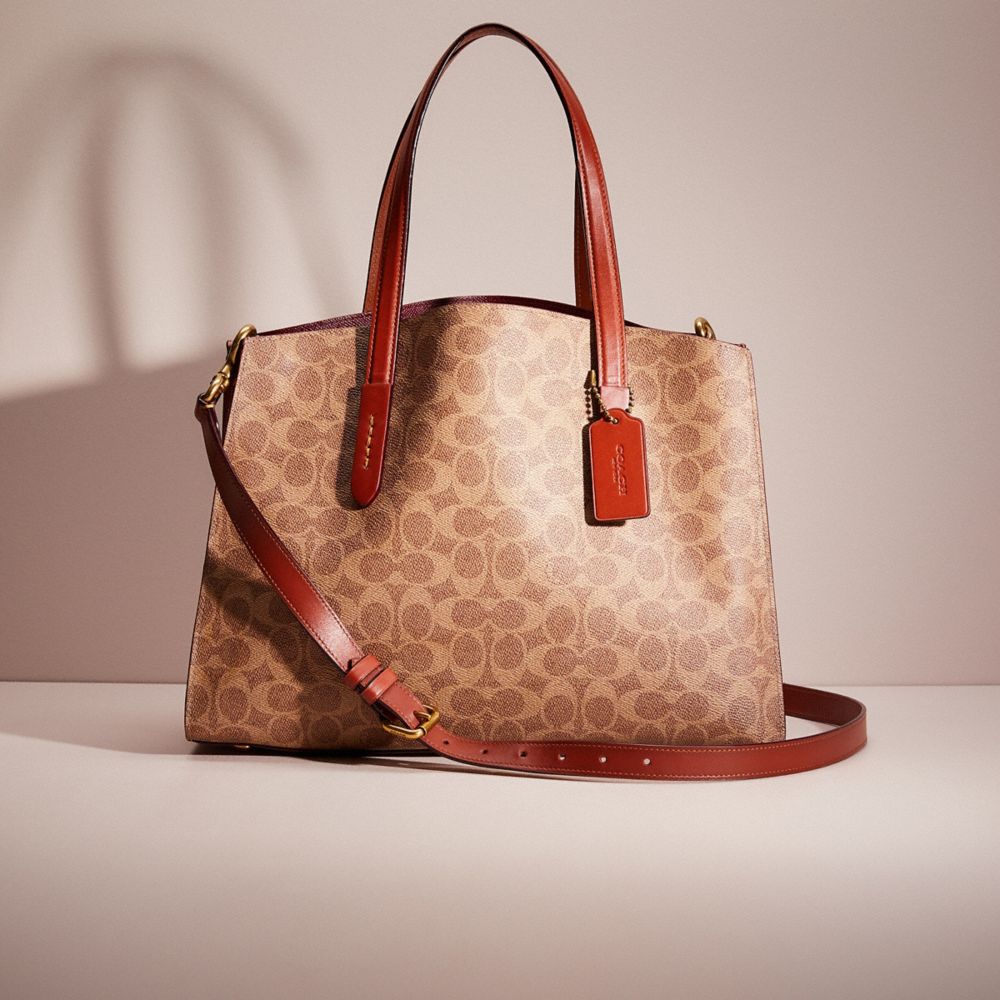 Coach signature hot sale charlie carryall