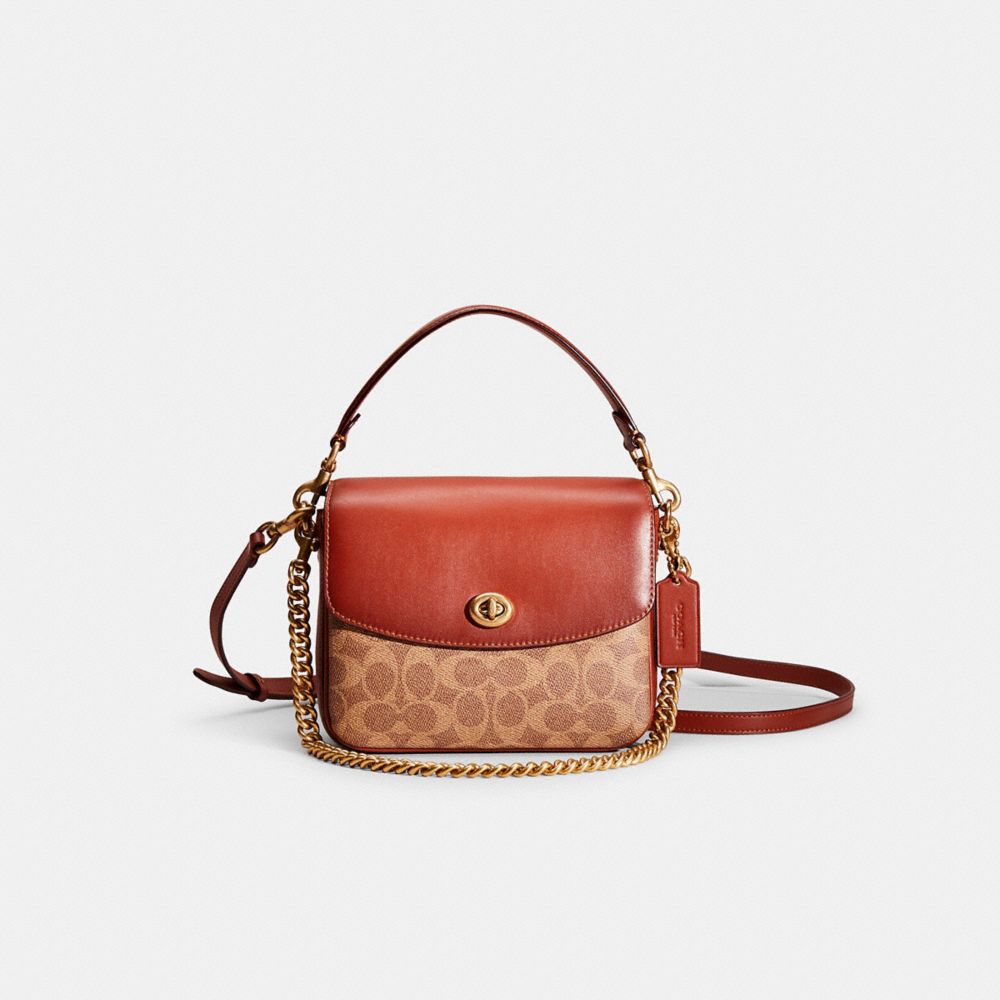 Coach Restored Cassie Crossbody 19 In Signature Canvas In Brass