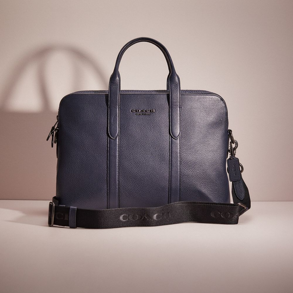 Coach Restored Metropolitan Soft Brief In Gunmetal/midnight Navy