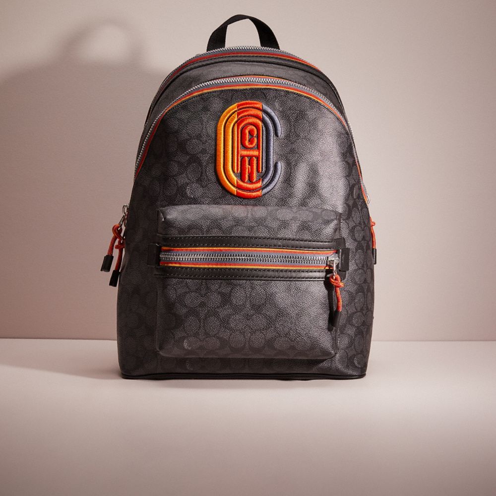 Restored Academy Backpack In Signature Canvas With Varsity Zipper COACH®