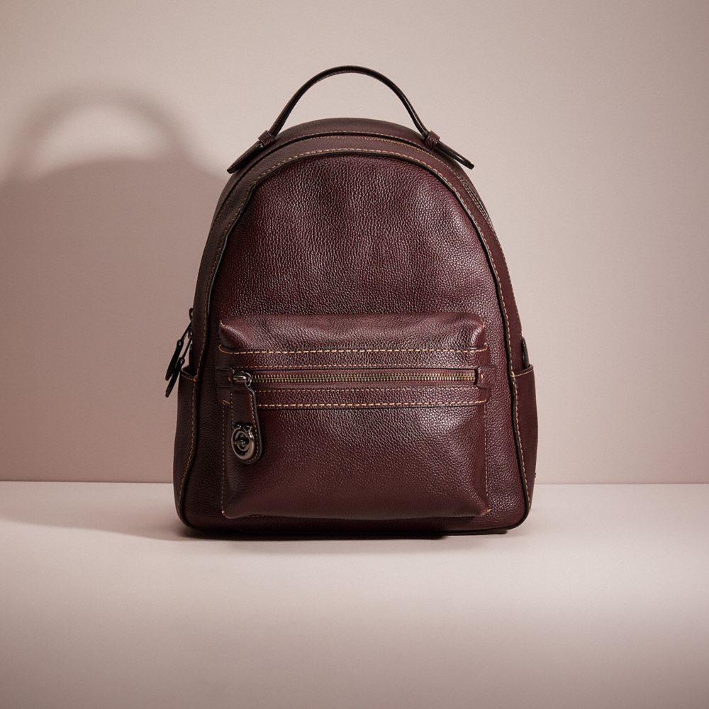 Coach Restored Campus Backpack In Dark Gunmetal/oxblood