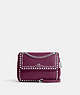 COACH®,KLARE CROSSBODY 25 WITH RIVETS,Mixed Material,Silver/Deep Berry,Front View