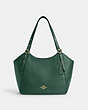 COACH®,MEADOW SHOULDER BAG,Leather,Im/Dark Pine,Front View