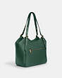 COACH®,MEADOW SHOULDER BAG,Leather,Im/Dark Pine,Angle View