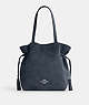 COACH®,ANDY TOTE,Leather,Anniversary,Silver/Denim,Front View