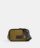 COACH®,WYATT BELT BAG IN COLORBLOCK,Leather,Gunmetal/Citron Multi,Front View