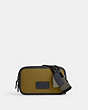 COACH®,WYATT BELT BAG IN COLORBLOCK,Leather,Gunmetal/Citron Multi,Front View