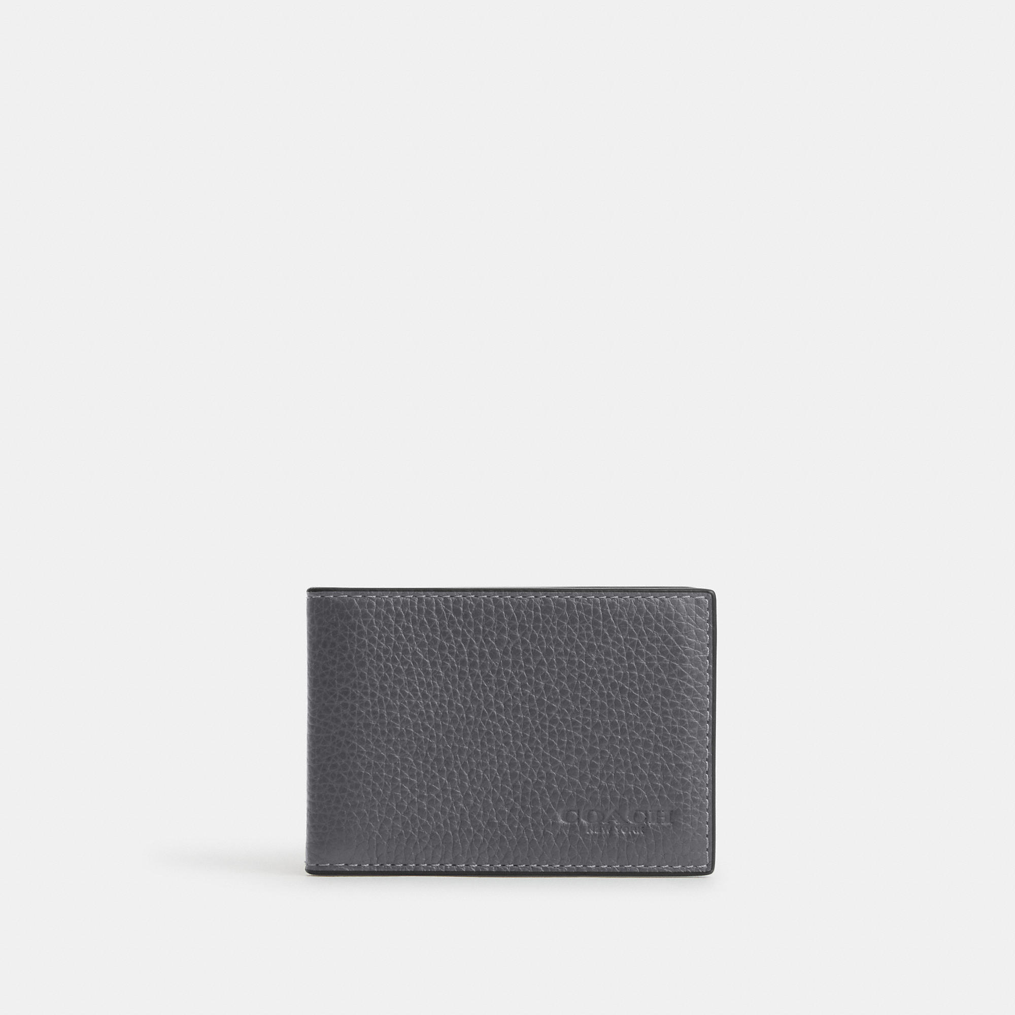Coach Outlet Compact Billfold Wallet In Grey