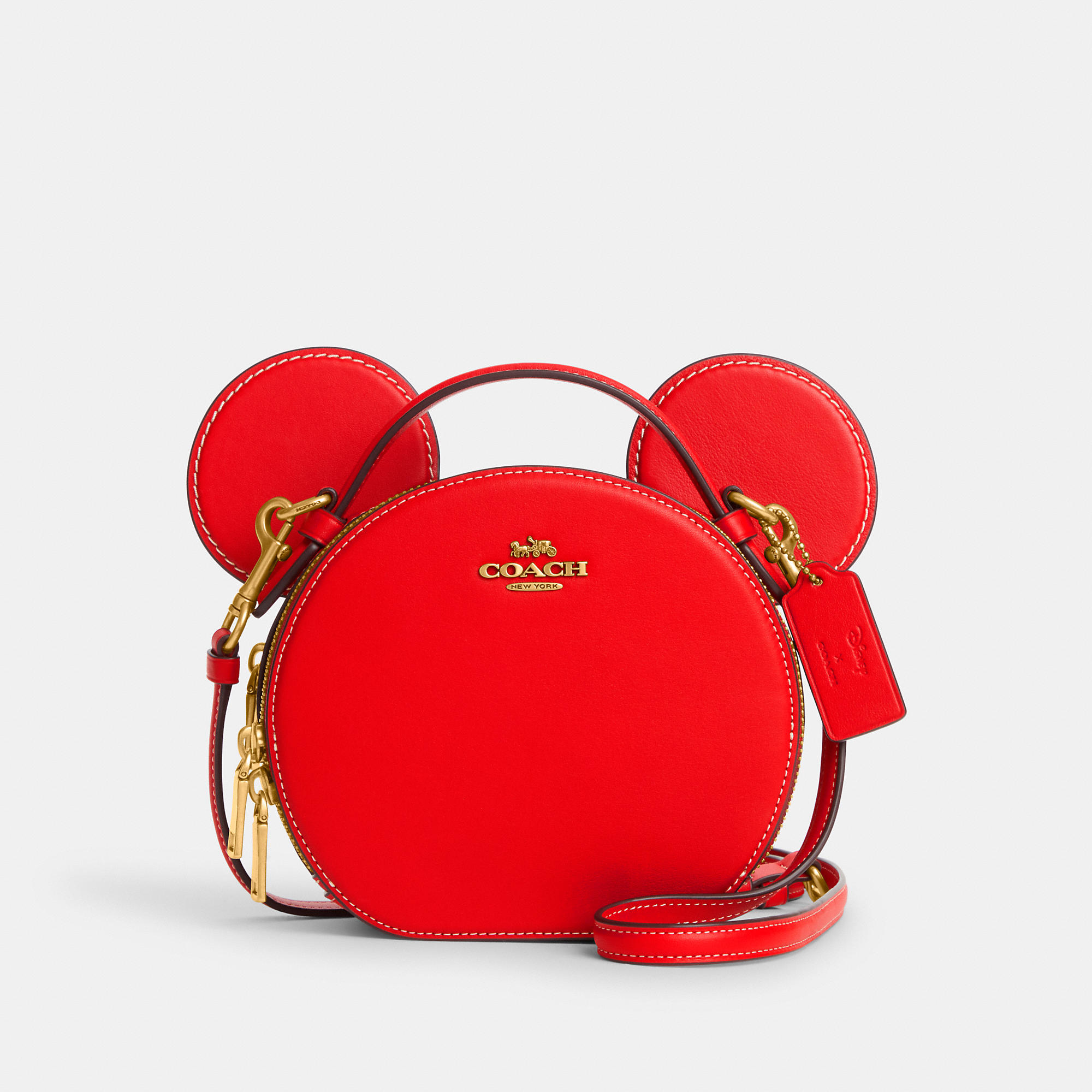 Coach Disney X Mickey Mouse Ear Bag In Red