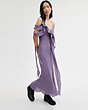 COACH®,SPAGHETTI STRAP BIAS DRESS,Silk,Runway,Purple,Scale View