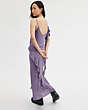COACH®,SPAGHETTI STRAP BIAS DRESS,Silk,Runway,Purple,Scale View
