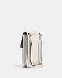 COACH®,NORTH SOUTH PHONE CROSSBODY,Everyday,Silver/Chalk,Angle View