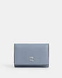 COACH®,MICRO WALLET,Leather,Silver/Grey Mist,Front View