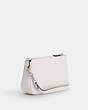 COACH®,NOLITA 19 WITH RIVETS,Mixed Material,Silver/Chalk,Angle View