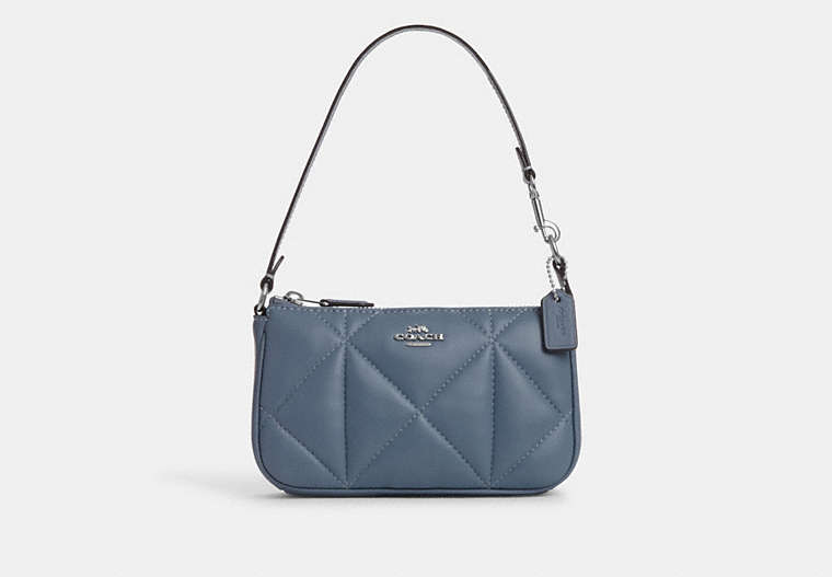 COACH®,NOLITA 19 WITH PUFFY DIAMOND QUILTING,Leather,Silver/Light Mist,Front View