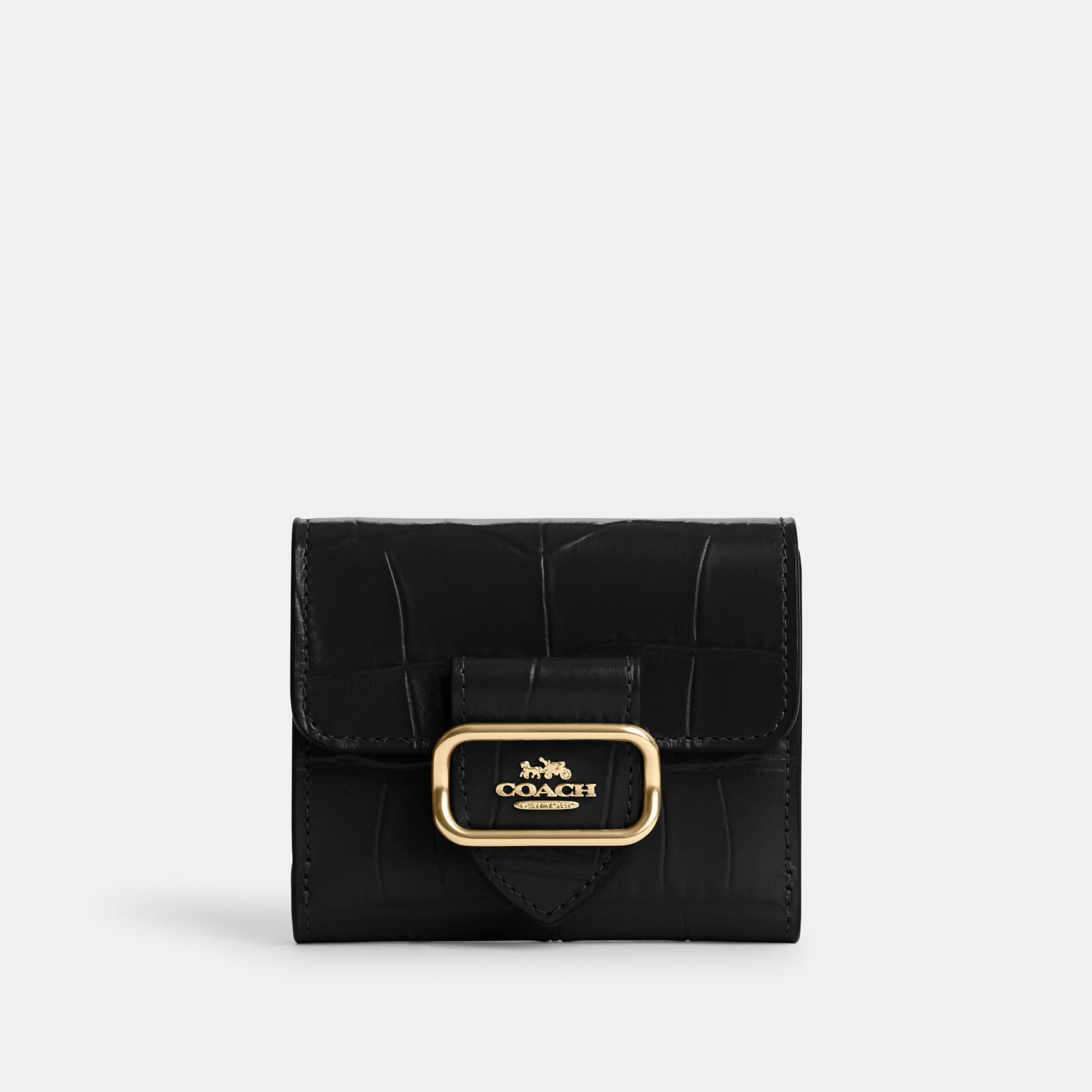 Shop Coach Outlet Small Morgan Wallet In Black