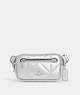 COACH®,MINI BELT BAG WITH PUFFY DIAMOND QUILTING,Leather,Mini,Silver/Metallic Silver,Front View