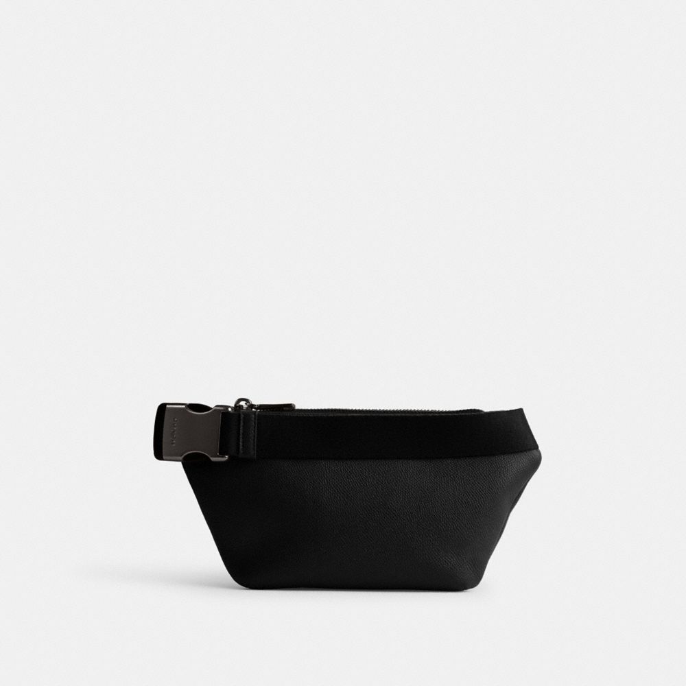Coach Belt Bag With Signature Canvas In Black