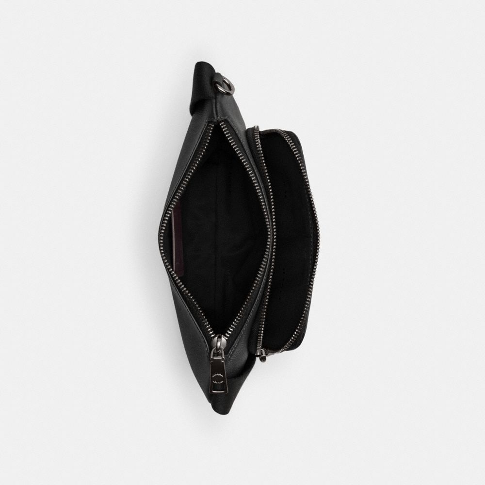 Coach Belt Bag With Signature Canvas In Black