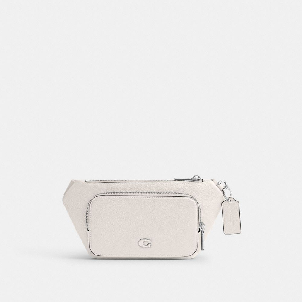 Coach Belt Bag With Signature Canvas In Chalk