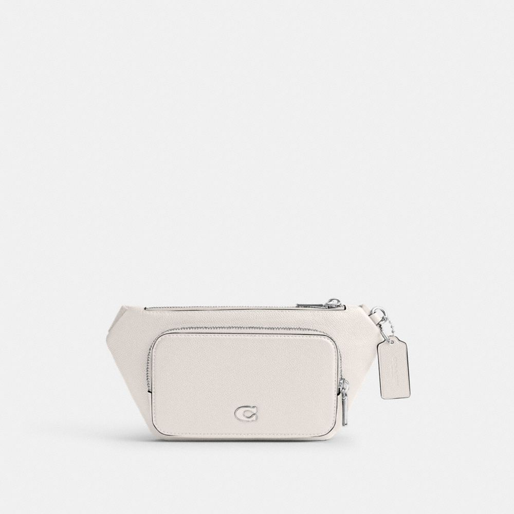 Coach Belt Bag With Signature Canvas In Chalk