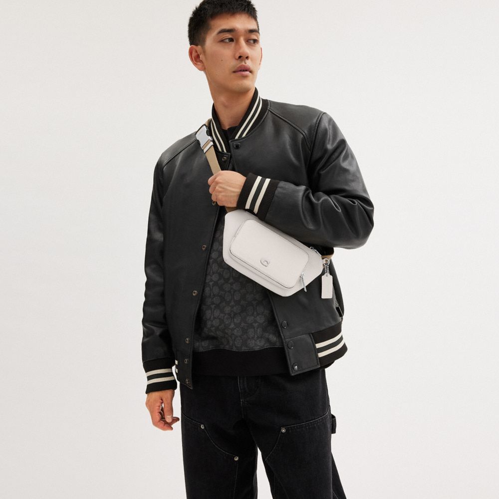 Coach Belt Bag With Signature Canvas In Chalk