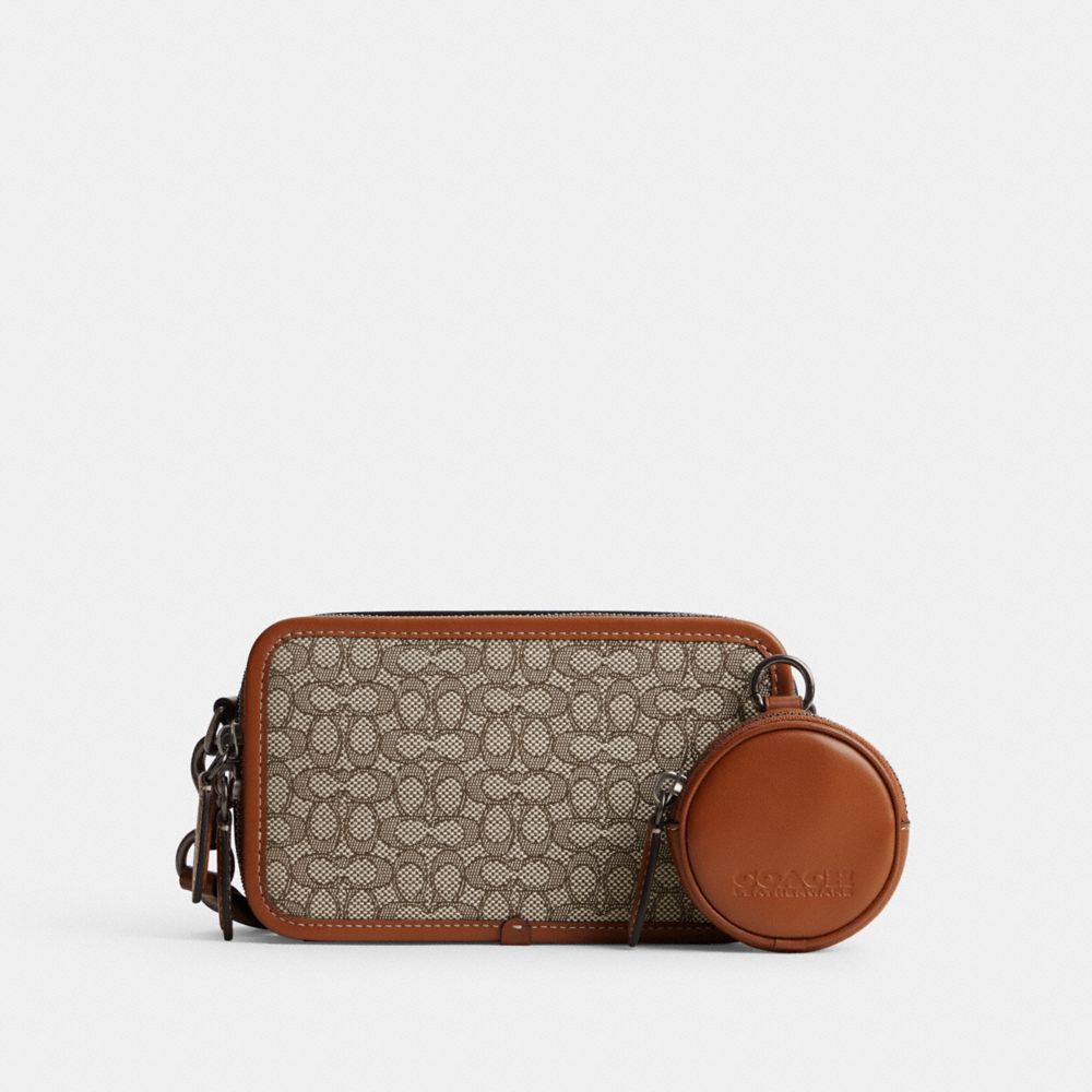 COACH® Charter Slim Crossbody In Micro Signature Jacquard