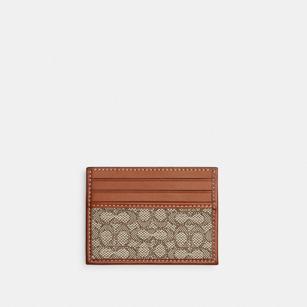 COACH® Card Case In Micro Signature Jacquard