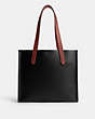 COACH®,RELAY TOTE 34 WITH COACH GRAPHIC,Polished Pebble Leather,Large,New York,Back View