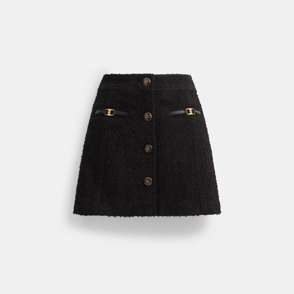 Coach Boucle Mini Skirt In Black | ModeSens