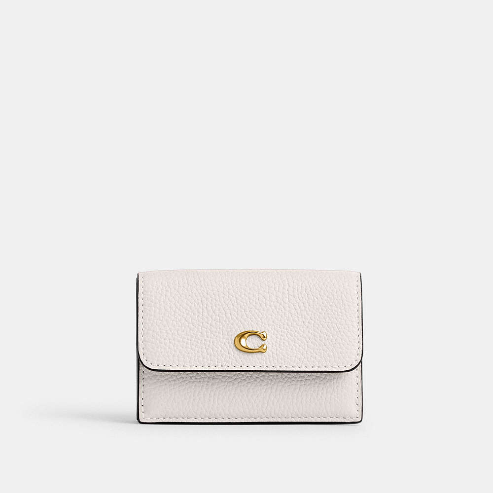 Coach Mini Trifold Wallet In Qpt