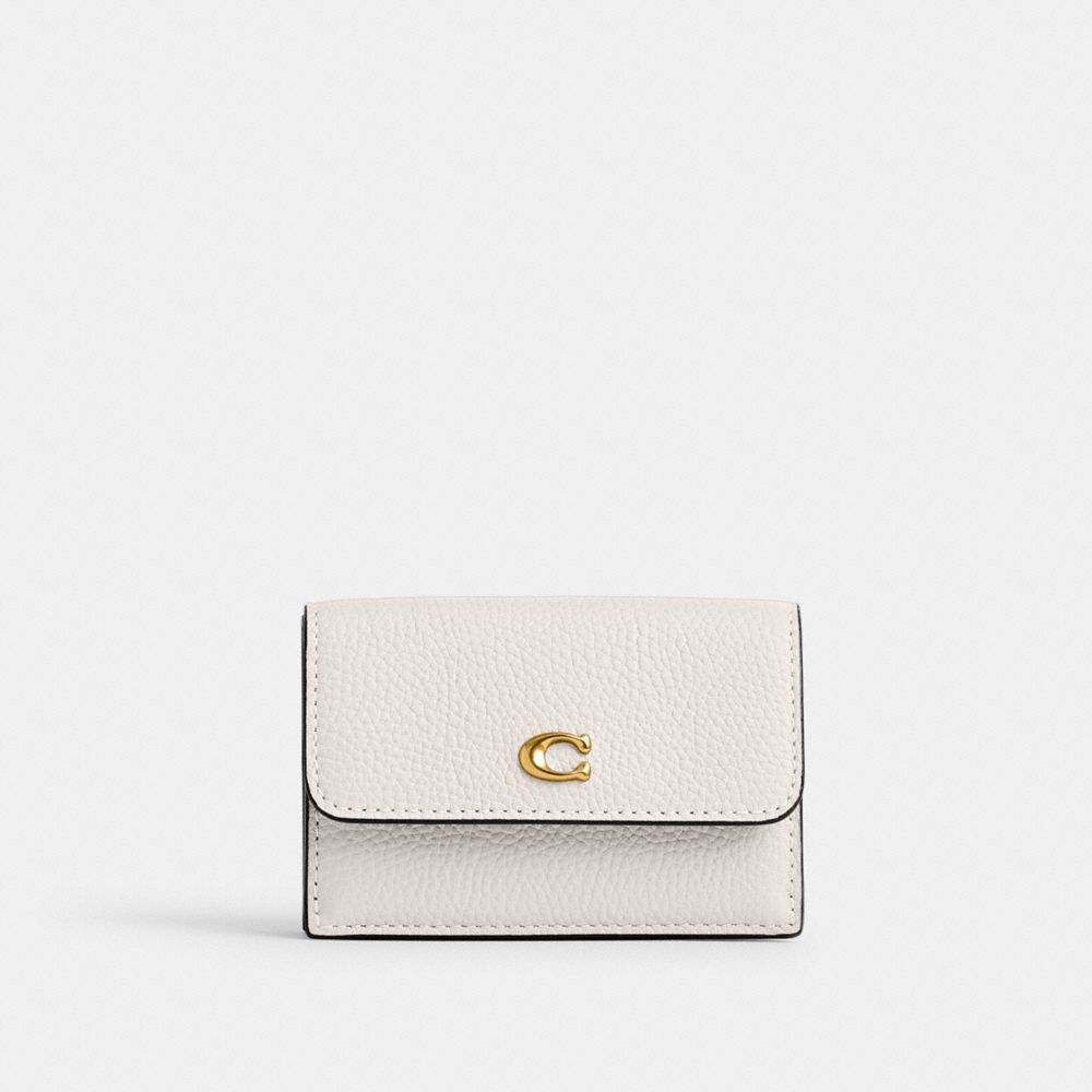 Coach Mini Trifold Wallet In Qpt