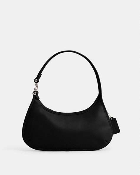 COACH®,EVE SHOULDER BAG,Medium,Silver/Black,Front View