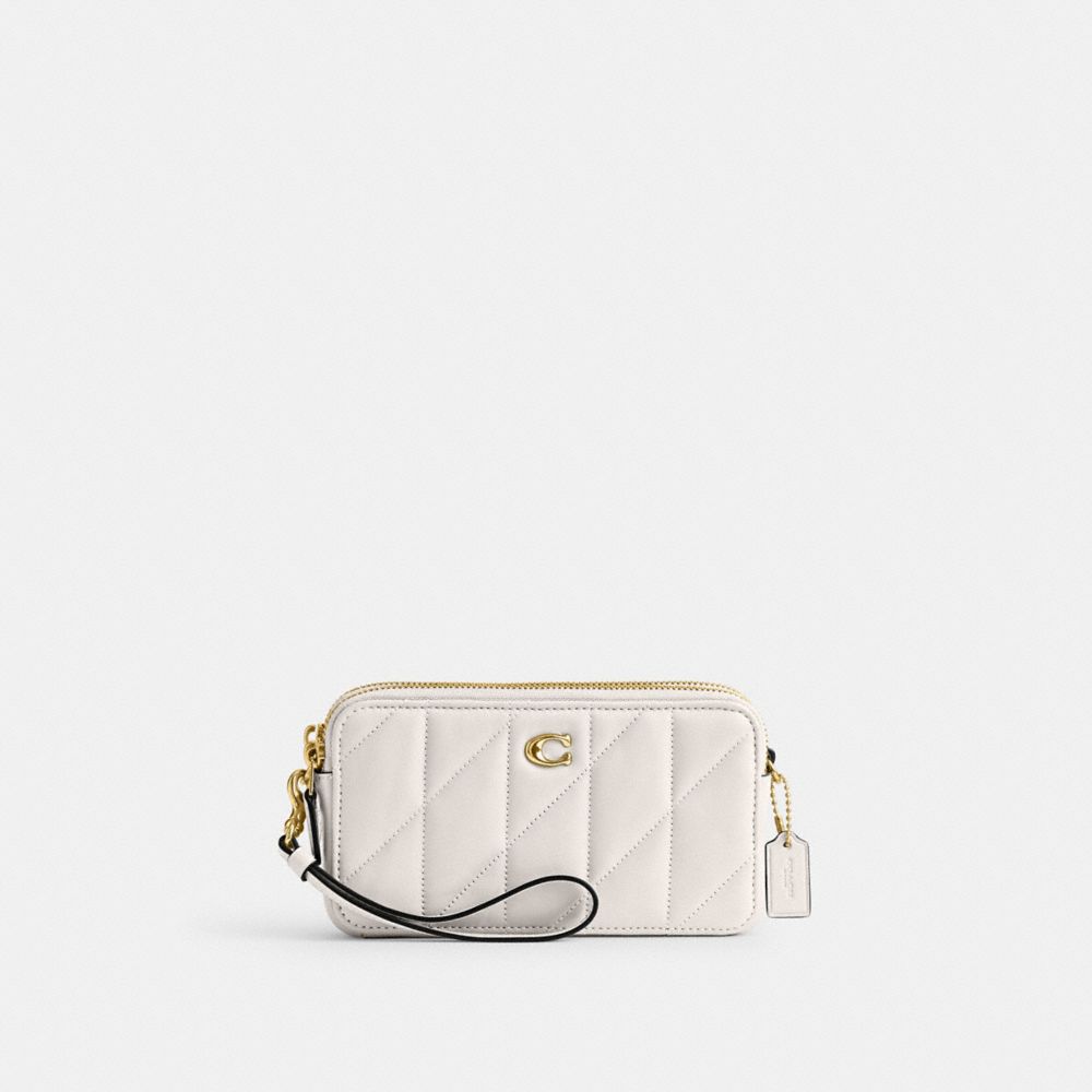 Coach Kira Crossbody With Pillow Quilting In Brass/chalk