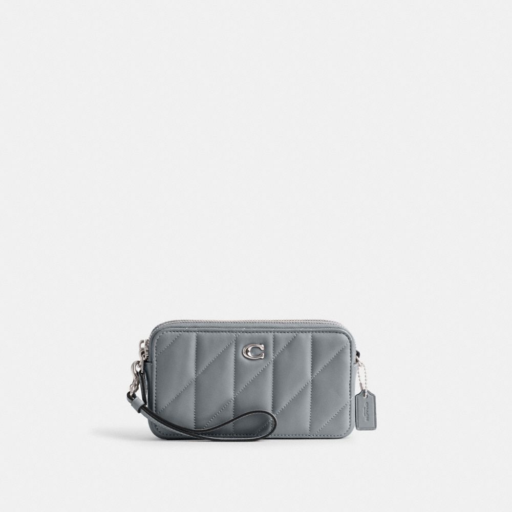 Coach Kira Crossbody With Pillow Quilting In Silver/grey Blue